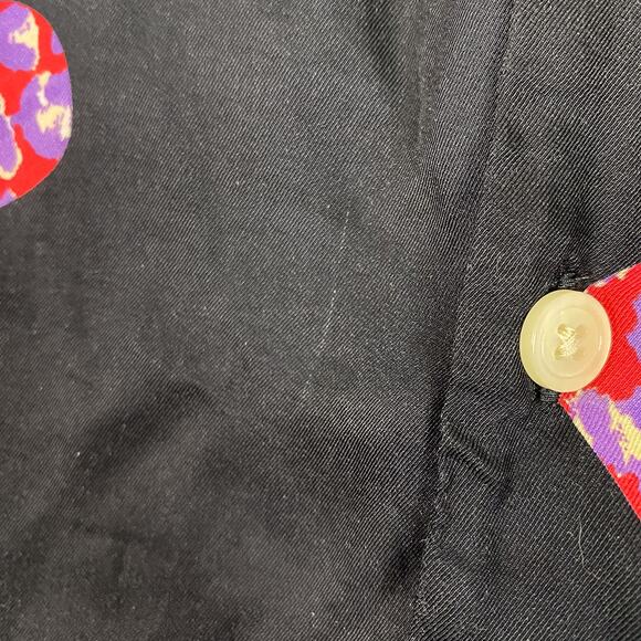 AllSaints Shirt Mens XS Black Ikuma Breakup Short Sleeve Camp All Over Print - Picture 3 of 10